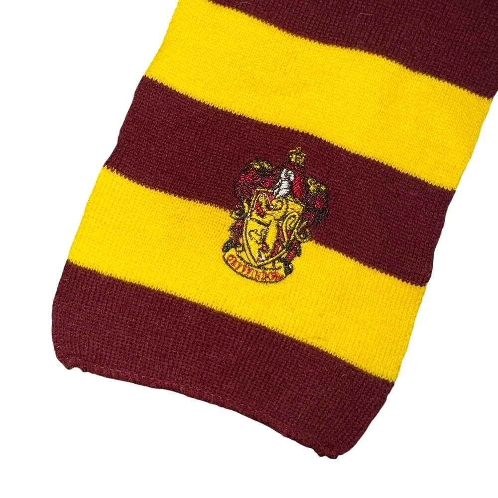 Harry Potter Gryffindor Knit Scarf Striped University Gold Burgundy Wizard World